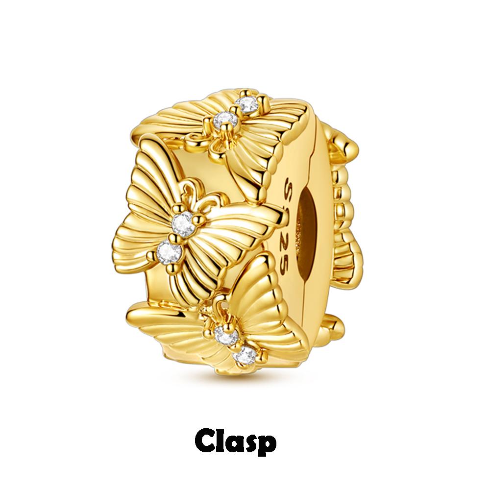 Copper Metal Silicone Spacer Stopper Clip Charm Bead Components Chamilia Bead Components Compatible With Authentic Original Necklace Bracelet High
