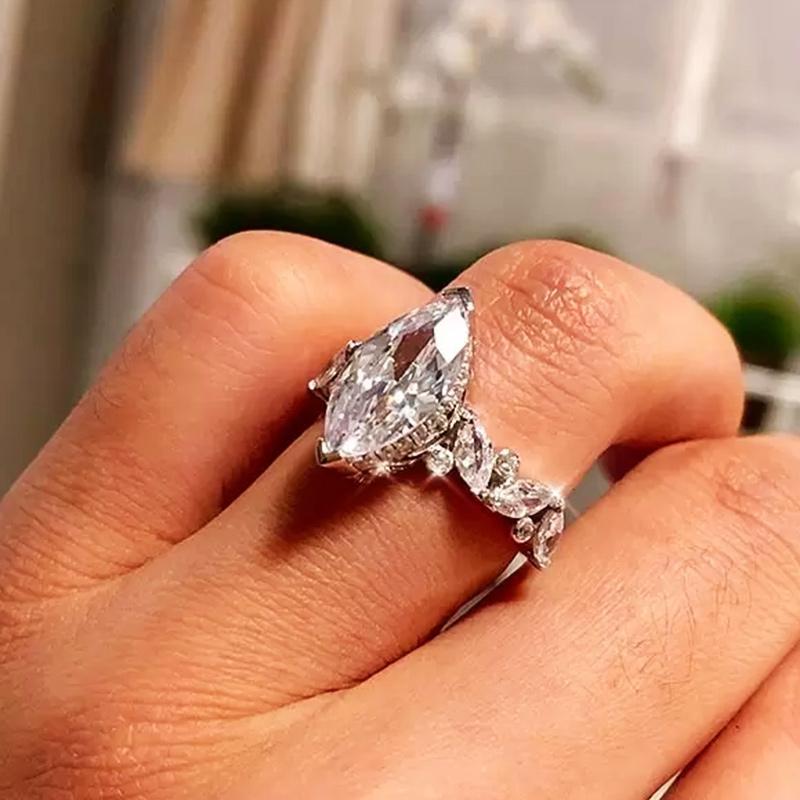 

CAOSHI Stylish Proposal Rings Women Temperament Accessories with Brilliant Zirconia Fashionable Female Wedding Bands Zircon 6