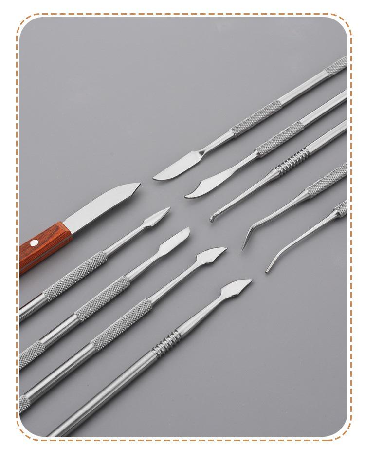 Dental Wax Carving Knife Set - Stainless Steel Technician Tools 