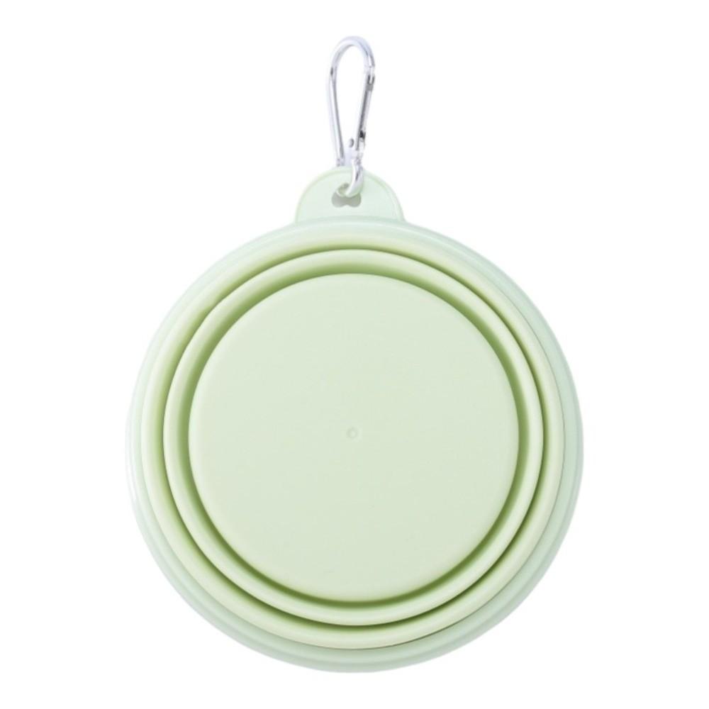 

with Carabiner Cats Pet Folding Bowl Collapsible Folding Supplies Dishes Travel S зелений