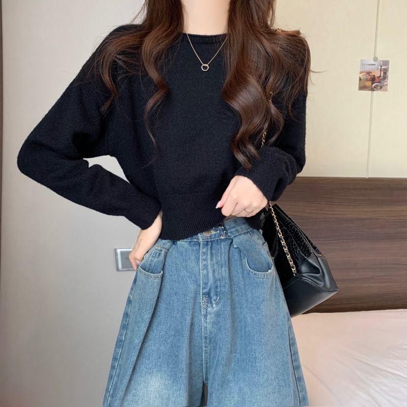 Knitted Base Sweater Women's Autumn and Winter Pullover Female Small Top Knitted