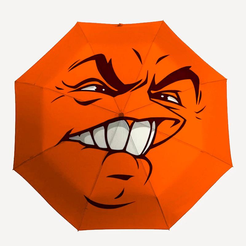 1PC Angry Ball Automatic Folding Umbrella Automatic Open/Close, Automatic Folding, 8-Rib Durable Frame, Portable Travel Umbrella 722
