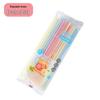 ZISIZ Disposable Colored Straight & Bent Straws