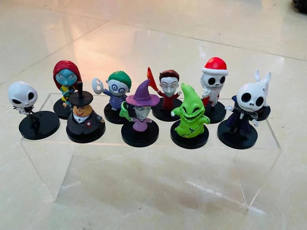 The Nightmare Before Christmas Skull Jack Figure Collectible Toy Pvc Material 10 Assorted Colors Set
