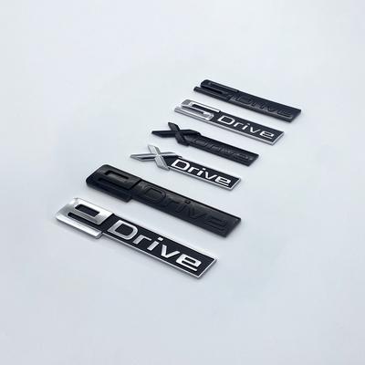 Nowe chromowane czarne litery błotnika SDrive XDrive EDrive emblematy dla BMW 3 4 5 6 7 8 seria X3 X4 X5 X6 Z4 GT bagażnik samochodowy naklejka z logo