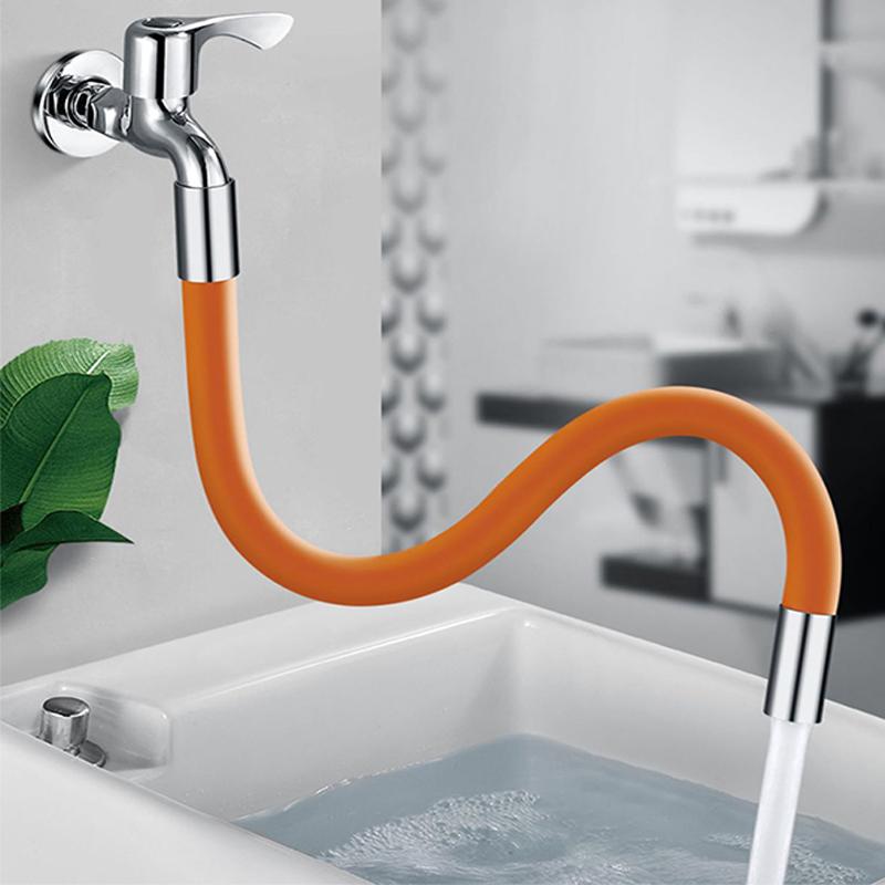 360° Rotation Faucet Extenders Bathroom Free Bending Faucet Splashproof Universal Extension Tube For Wash Basin Nozzle ZPG