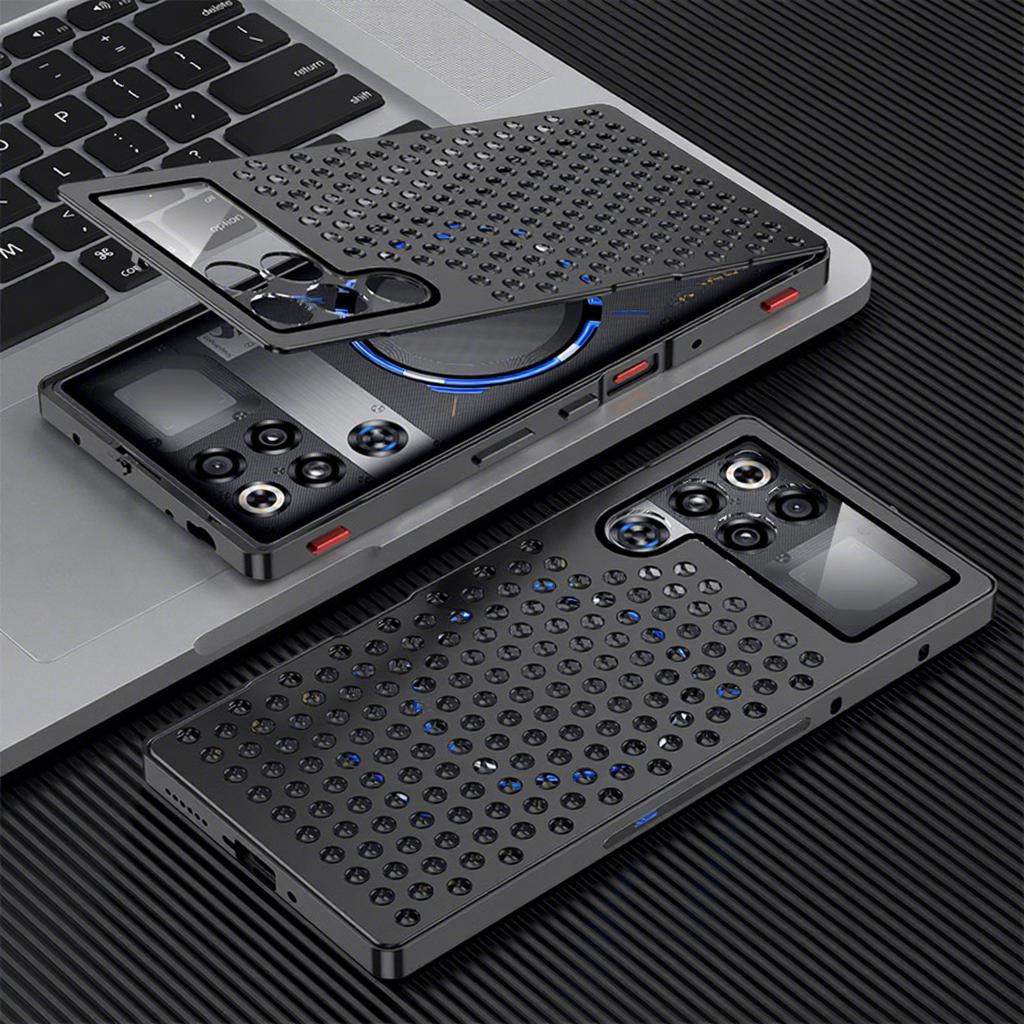 For Red Magic 11 Pro/11S Pro+ Metal Phone Case with Heat Dissipation & Anti-Fall Protection With Shoulder Button Version
