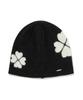COVERNAT WOMAN Clover Heart Angora Pattern Beanie Black