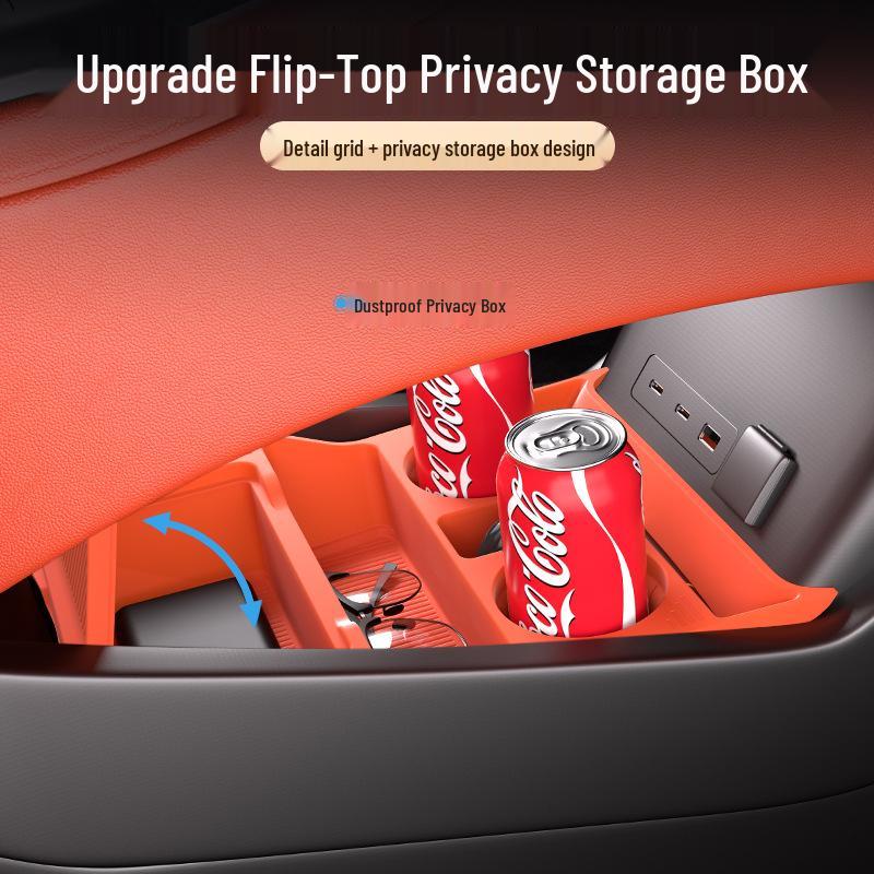 BYD Tang L Center Console Lower Storage Organizer - Multifunctional Interior Modification Accessory