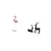 Flamingo Resin Statue Bird Sculpture Home Decor Fireplace Modern Art Garden Figurine with Metal