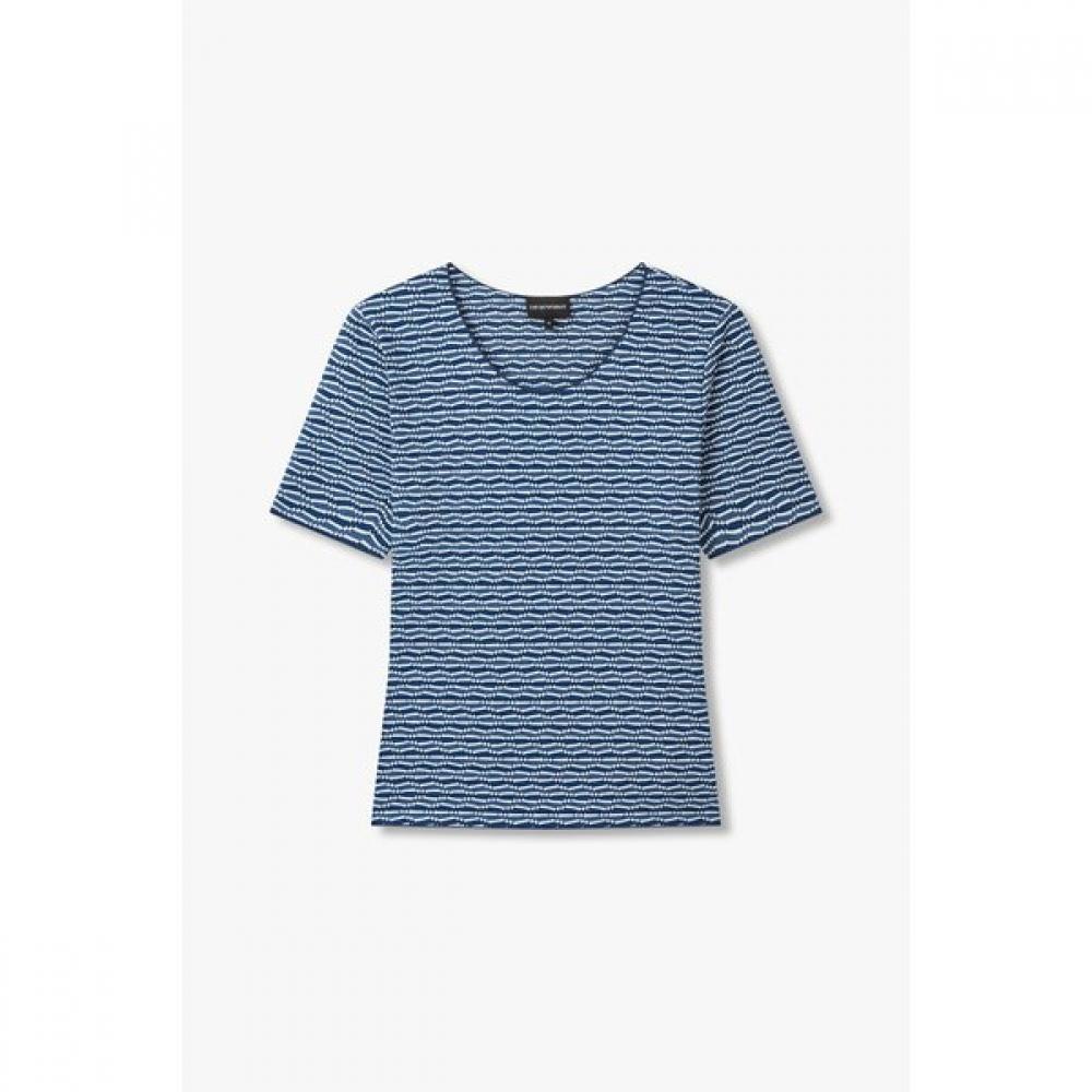 Emporio Armani Women S Zigzag PaTTern STreTch T ShirT A525126511 S