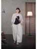 Summer Retro Slimming Linen Lapel Shirt for Women