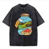 Illustration Graphics Vintage Washed T-Shirt Oversized Unisex Streetwear P1-31V