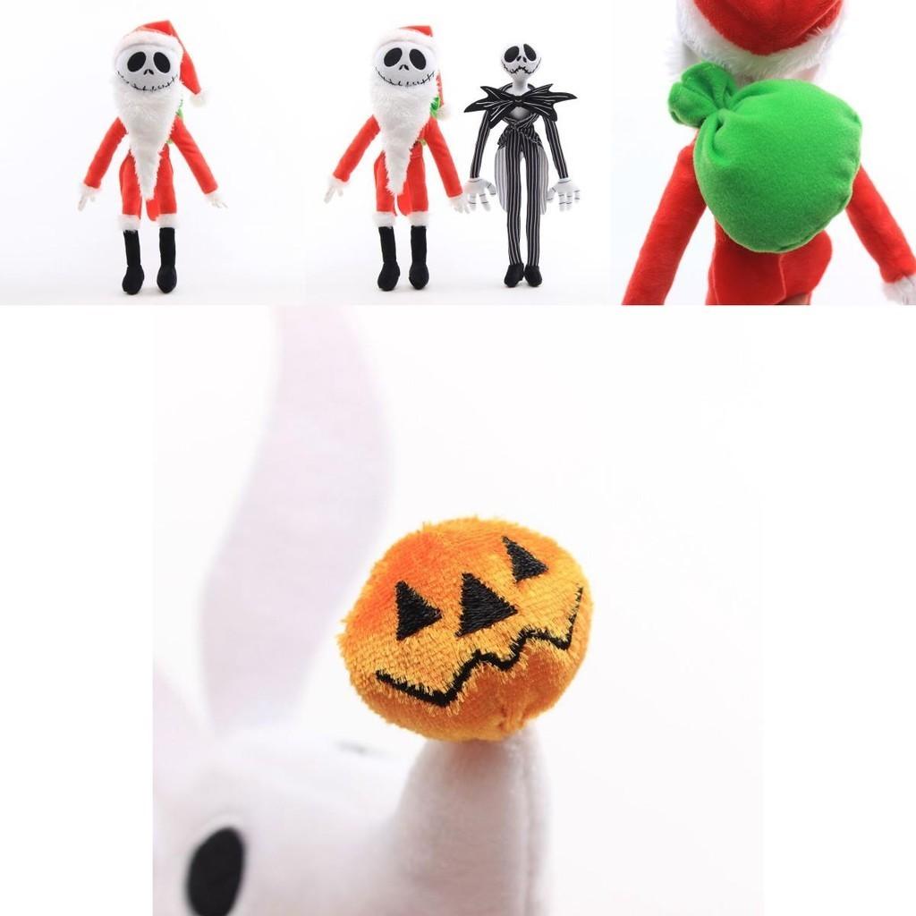Adorables Peluches de Jack Skellington y Jack Santa de Pesadilla Antes de Navidad