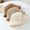 Women's Summer Sunshade Bucket Hat Travel, Round Top Breathable Cool Hat, Korean Style Short Brim Elegant Fashion Fisherman