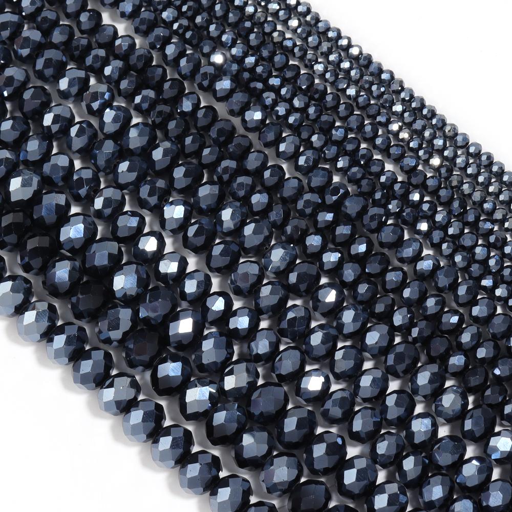 3/4/6/8/10mm Multicolor Crystal Glass Faceted Beads Rondelle Spacer Flat Abacus Bead For Jewelry Making DIY Necklace Accessories