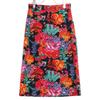 BLAMINK [Excellent Condition] 7924-299-0037 Floral Linen Blend Midi Length Semi-Tight Skirt 36 Black / multicolorUsed