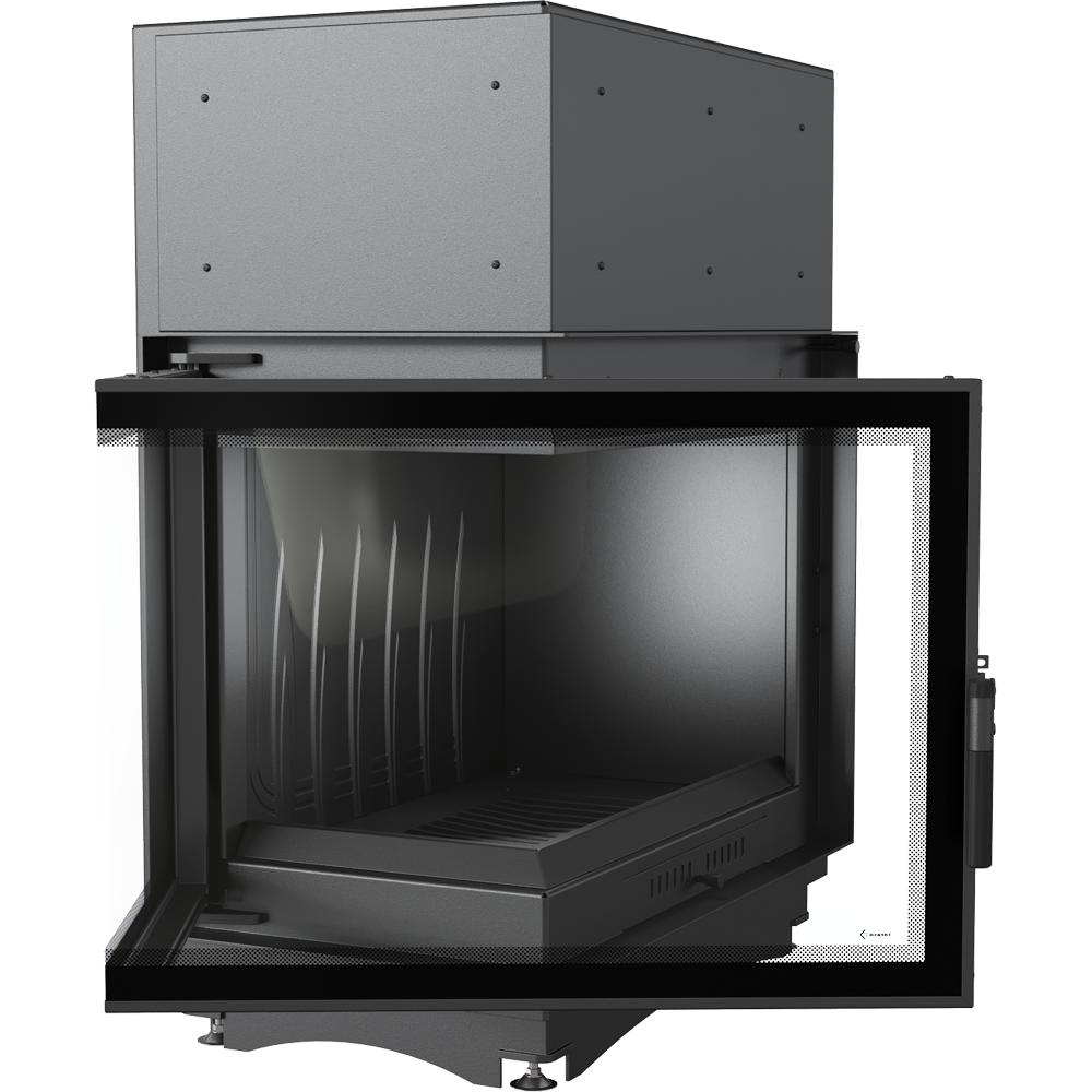 Cast iron fireplace KRATKI AMELIA DECO left 21 kW Ø 200