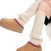 Winter Verdikt Warm Ademend Effen Patroon Beenwarmers Koreaanse Stijl Mode Dik Gebreid Dames Los Veelzijdig Slouch Sokken