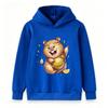 Kids Boys Girls Hooded Sweatshirt, Cute Happy Capybara Holding Lemon Print Pullover Hoodie, Soft Casual Long Sleeve Top for Children Daily Wear