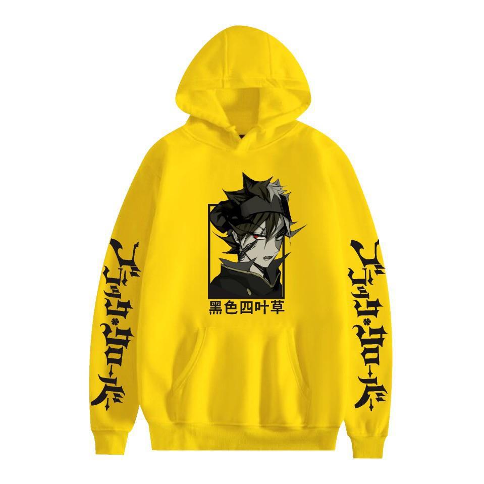 Felpa con cappuccio e stampa anime Black Clover Maglione in pile Felpa con cappuccio anime
