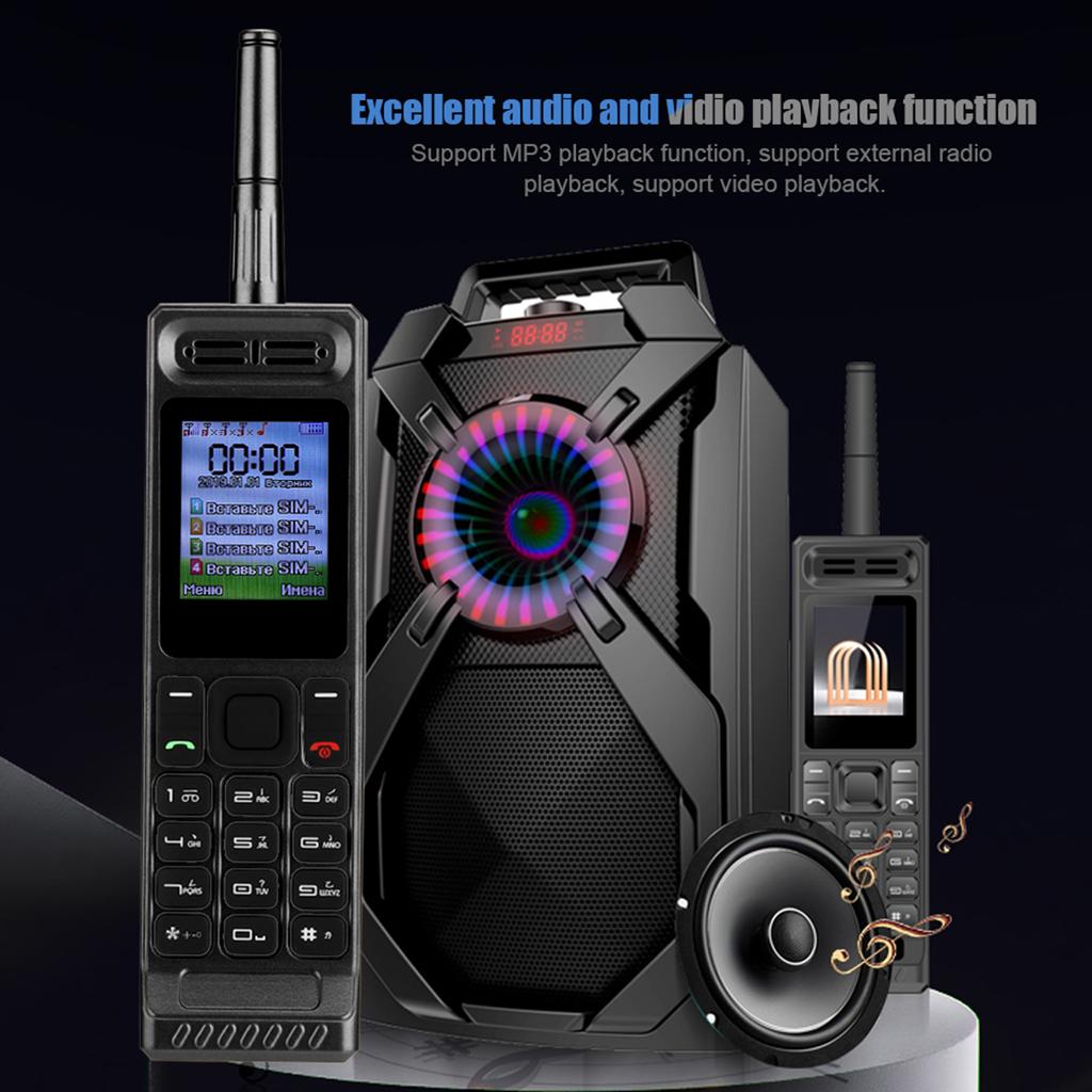 W2 Quatro Cartões Quatro Standby Reto com Rádio Power Bank Bluetooth Telefone Celular