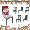 Christmas Chair Covers, Christmas Chair Decorations, Santa Snowman Chair Back Cover for Kitchen Dinning Room Holiday Party Decor