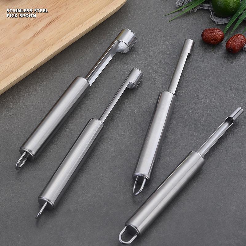 Descorazonador de Fruta de Acero Inoxidable Removedor de Semillas de Manzana Herramienta Casera para Verduras Para Dátiles Rojos Pera Espino Blanco Gadgets Geniales Accesorios de Cocina