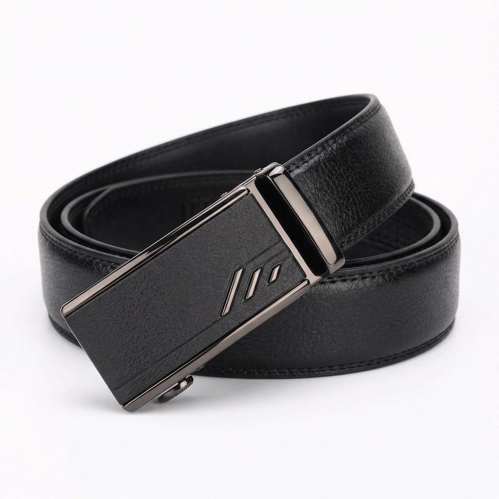 Men'S Belt New Cowhide Automatic Buckle Casual High-End Leather Belt Middle-Aged And Young Business Versatile Belt