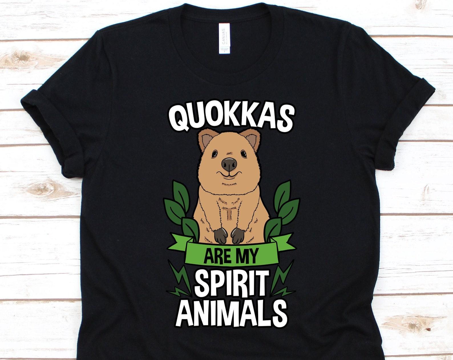 Quokka is my Spirit Animal T-Shirt, Quokka Lover Shirt, Quokka Gift, Cute Quokka Tshirt, Quokka Clothing, Quokkas Clothes 4XL
