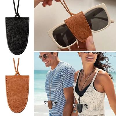 Sunglasses Storage Rope Box Glasses Lanyard Portable Neck Storage Bag for Men and Women Travel Glasses Storage Glasses Ear Grip
