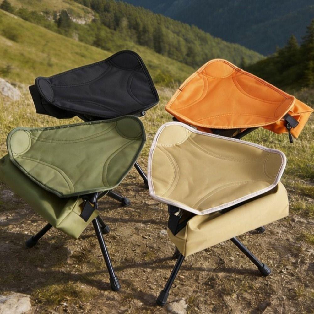 3-Legged Outdoor Folding Stool Foldable Fishing Chair Easy To Carry Camping Chair Garden