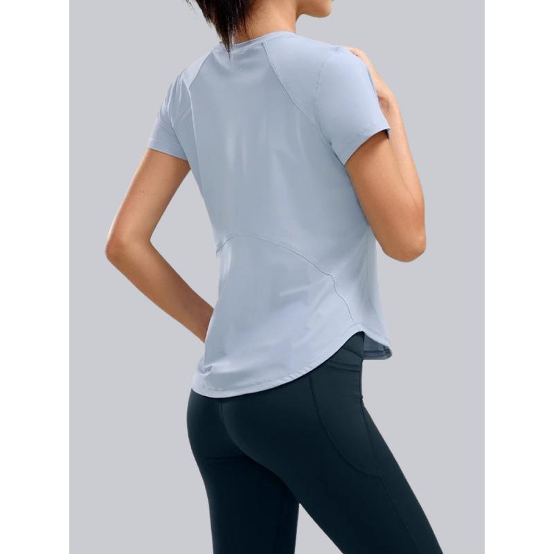 Women's Quick-Dry Fitness T-Shirt: Breathable, Slimming, Short-Sleeve Yoga & Running Wear