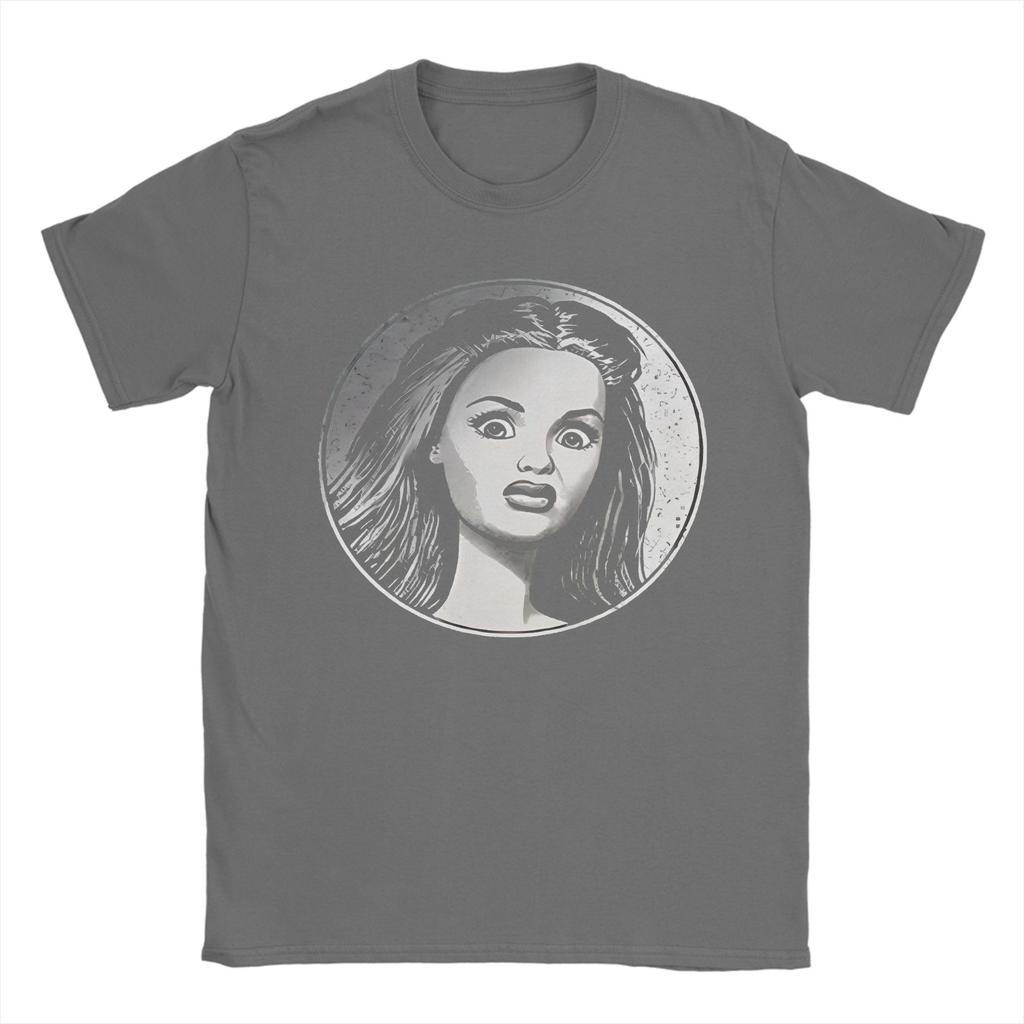 Unisex's Disgusted Doll Face Funny Meme Cursed Image Graphic T Shirts Pure Cotton Clothing Short Sleeve Crew Neck Tees