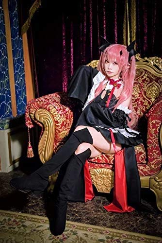 Lady Lazy Dracula Little Devil Cosplay Devil Gothic Lolita Maid Succubus Black (M)