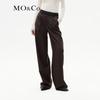 MO&Co. Women's High-Waist Deconstructed Wool Blend Suit Pants