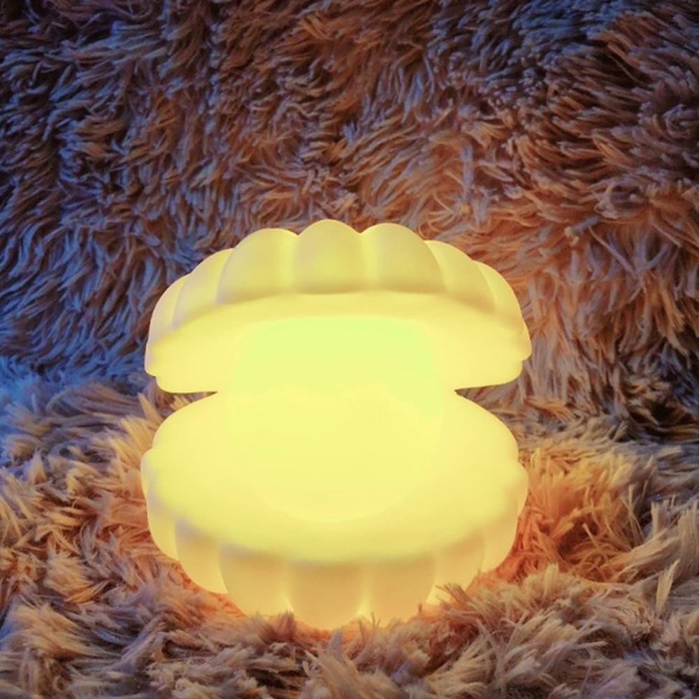 

Новый керамический корпус с жемчугом, светодиодный ночник, стример, сказочная ракушка, скандинавский ночник, прикроватный домашний декор, ночники для спальни жёлтый