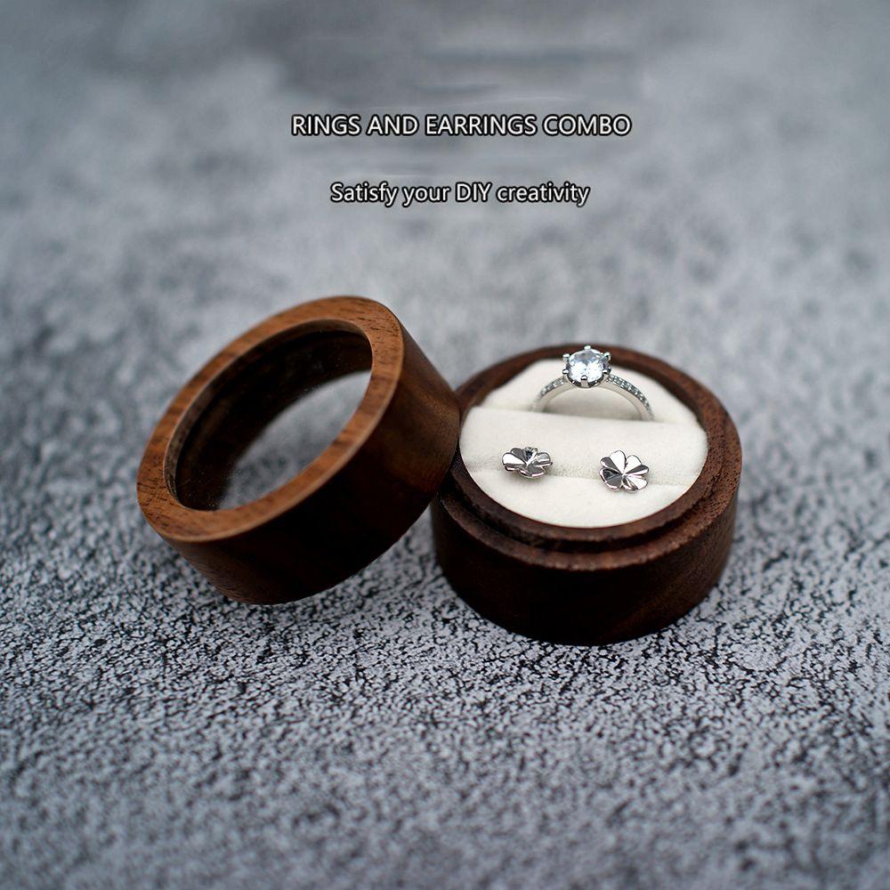 Jewelry Box Engagement Ceremony Case Wedding Ring Bearer Box Storage Box Ring Box Presentation Box
