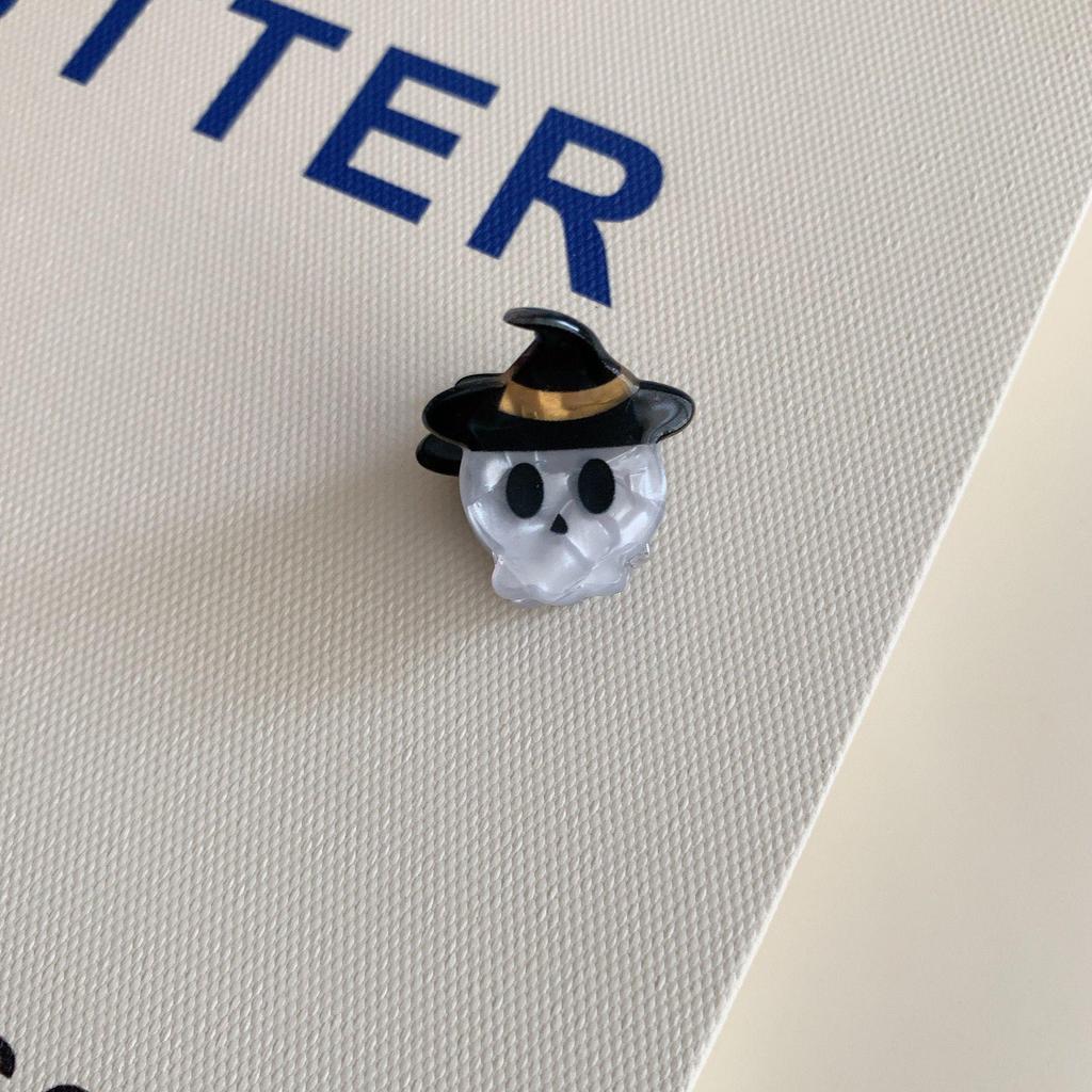 Halloween Mini Claw Clips: Quirky Ghost, Pumpkin, Bat Acrylic Hair Accessories