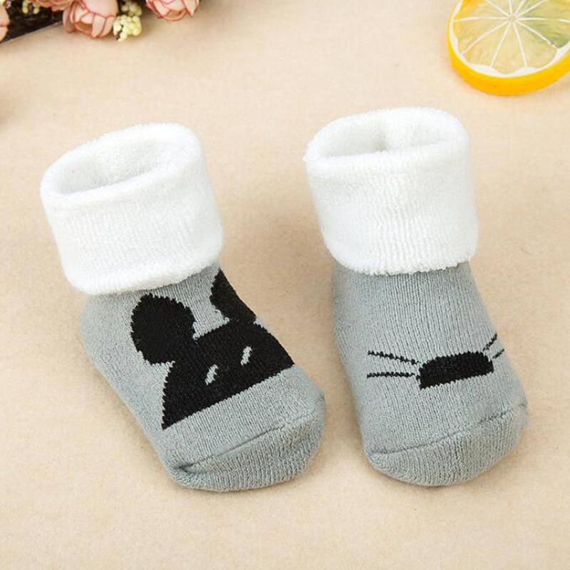 Baby Socks Girls Boy Thick Warm Terry Sock Newborn Kids Children Slipper Winter Cute Lovely Children Rabbit Dog Animal