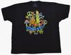 Scooby-Doo! Herren Scooby Doo & Shaggy Friedenspilze Schwarzes T-Shirt Neu 4XL