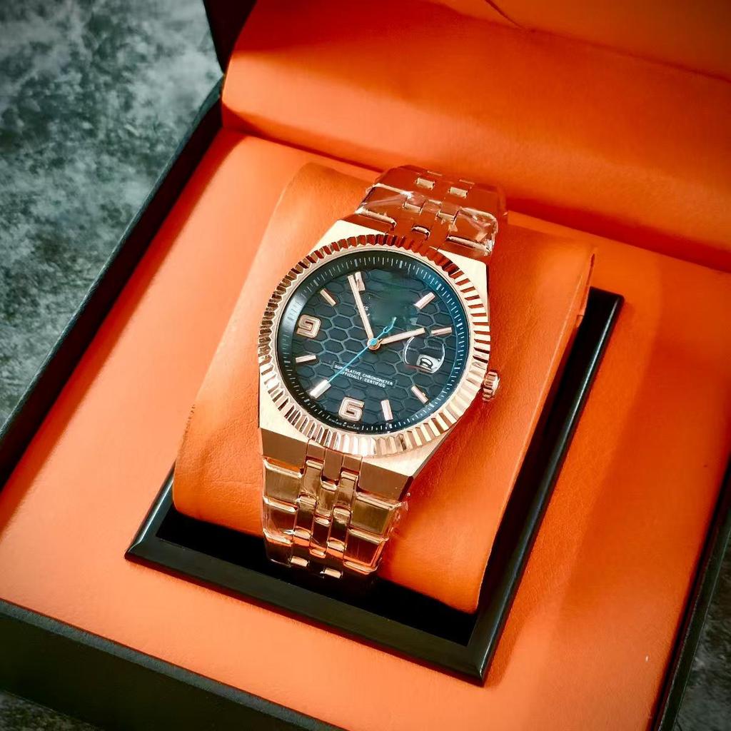 Men's Sport Quartz Watch with Tourbillon Design and Date Display
