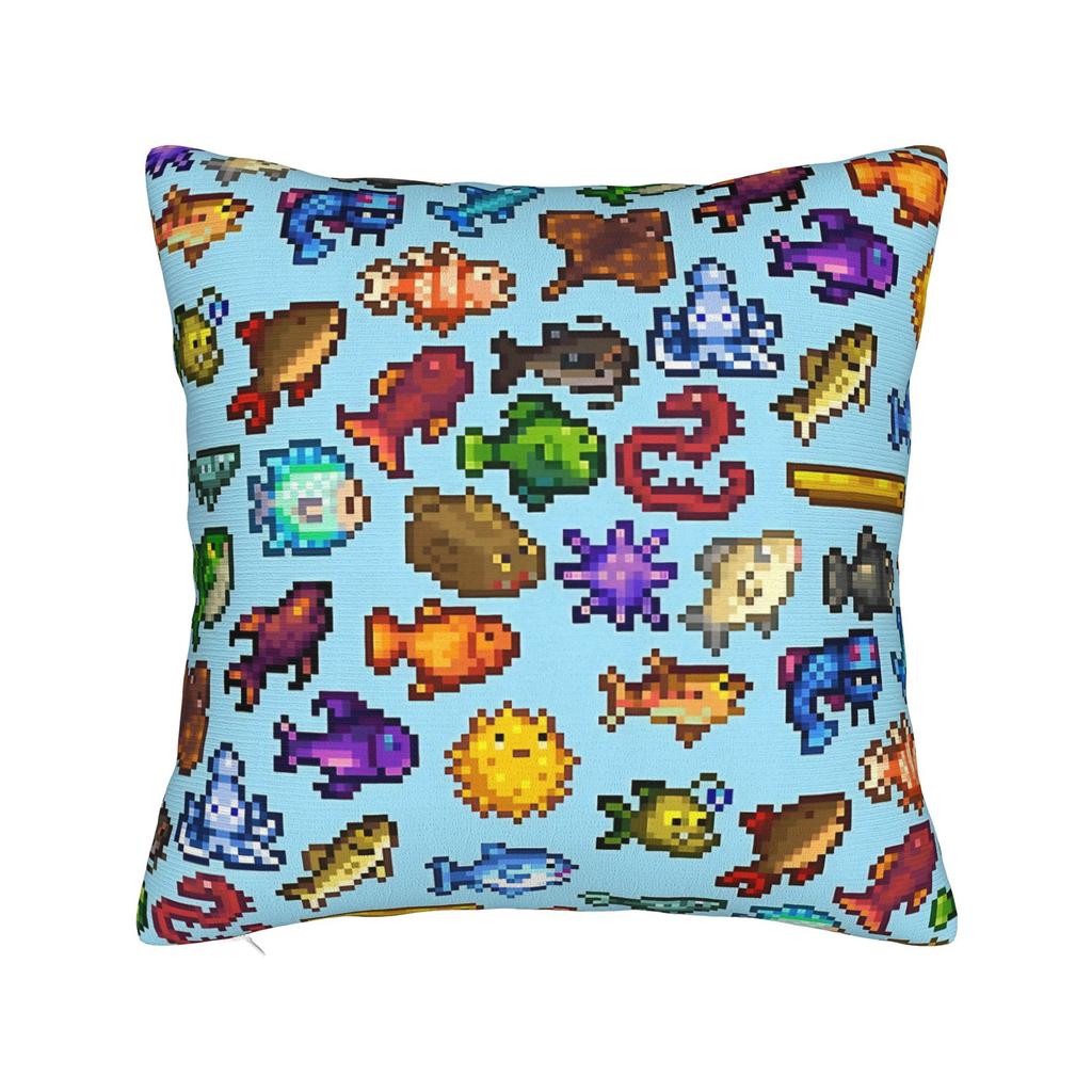 Stardew Valley Pelican Town Map Pillow Cover Fashion Pillow Case For Living Room Chair Design Pillowcases Gift