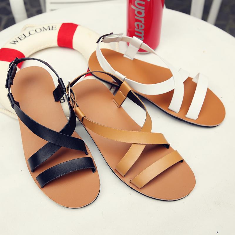Fashion Summer Men Fashionable Beach Sandals Men Flat-heeled Lightweight Comfortable Business Travel Sandals Size 38-44 Men Sandals