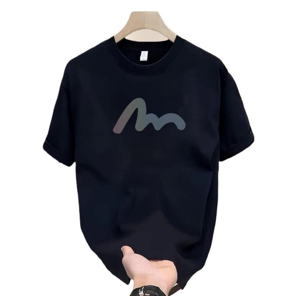 Sommer Herren Damen Rundhals Kurzarm T-Shirt Bequem Modisch Atmungsaktiv Schweißabsorbierend Bedrucktes Baumwoll T-Shirt