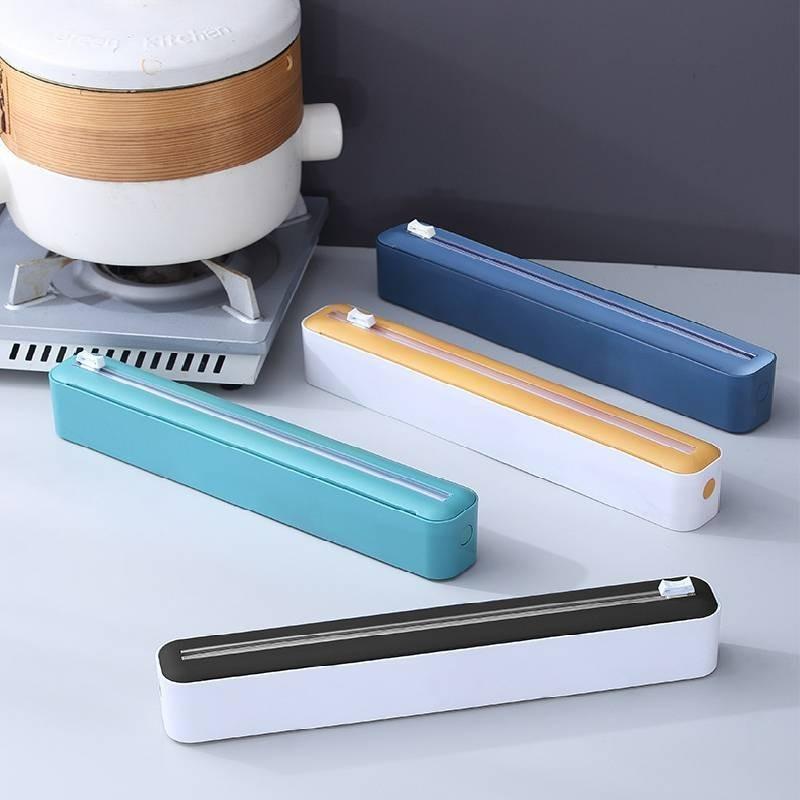 Kitchen Wrap Food Holder Wrap Dispenser Cling Film Dispenser Tin Foil Cutter