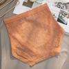Ladies Spring and Summer New Sexy Lace Pure Color Abdominal Warm Antibacterial Cotton Crotch High Waist Triangle Briefs