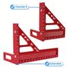Lengthened Multi Angle 3D Square Protractor Drafting Triangle Metric Multi-angle Set Square with Angle Positioning Dowel Pin