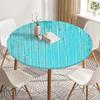 Round Table Cover 47.24" Washable Tablecloth with Elastic Edge 3D Stain-Resistant Table