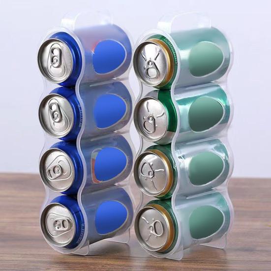 Can Storage Organizer Transparent Design Space-Saving Beer Beverage Refrigerator Storage Box for Home